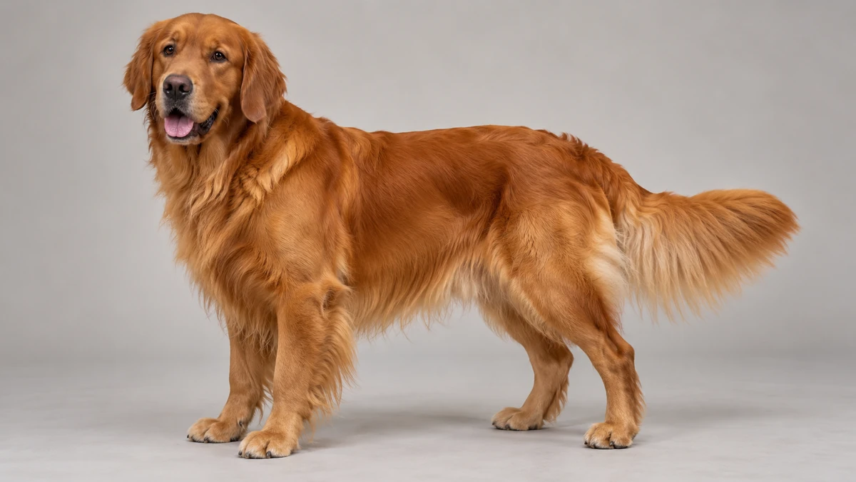 Golden Retriever köpek — koyu altın renk