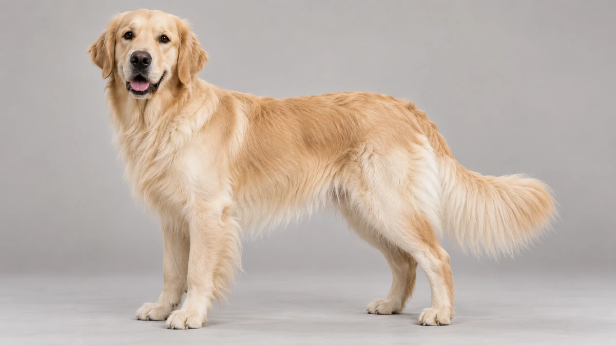 Golden Retriever köpek — krem-altın renk