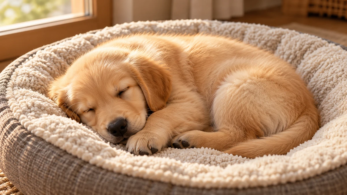Golden Retriever ilan — uyuyan Golden Retriever yavru ilan fotoğrafı